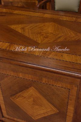 Classic style inlaid study desk handcrafted in solid wood
